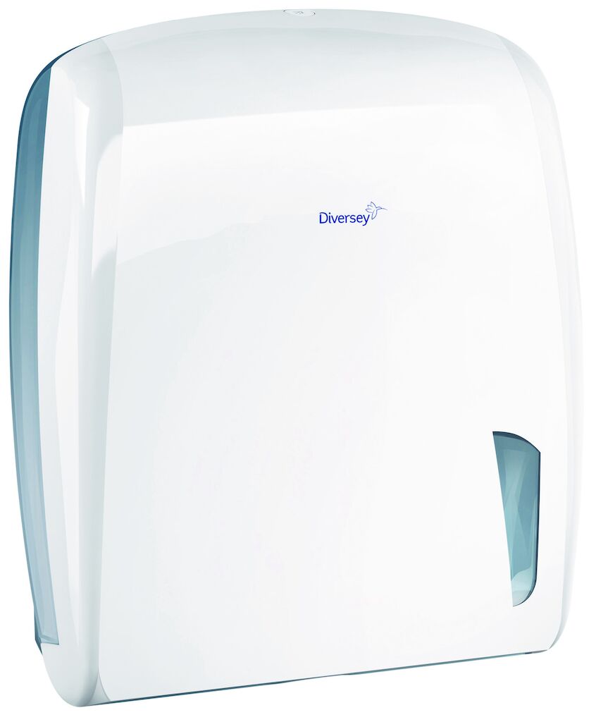 Diversey Z-Fold Hand Towel Dispenser - Wit 1st - Wit - Dispenser voor ‘Z’ en ‘C’ gevouwen papieren handdoeken